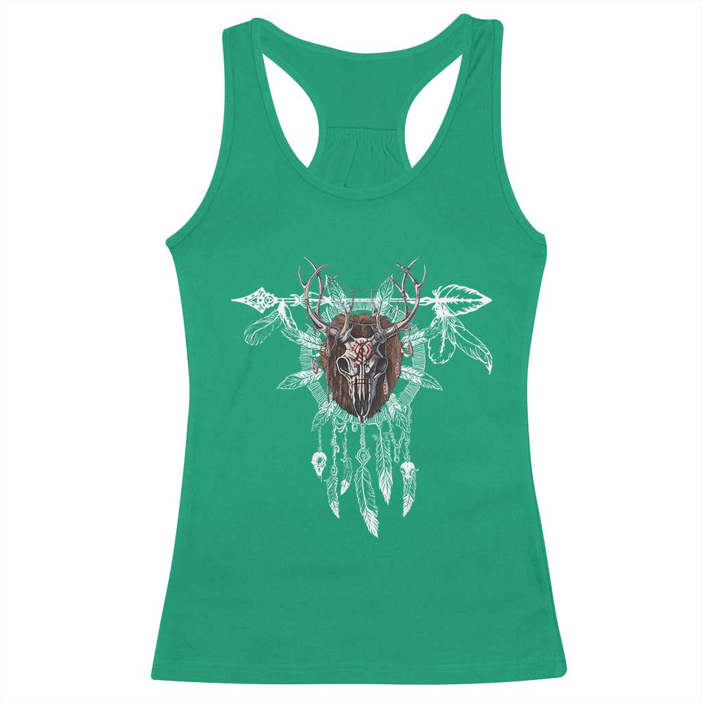 Native American Wendigo Monster Skinwalker Dreamcatcher Racerback Tank Top TS11 Irish Green Print Your Wear