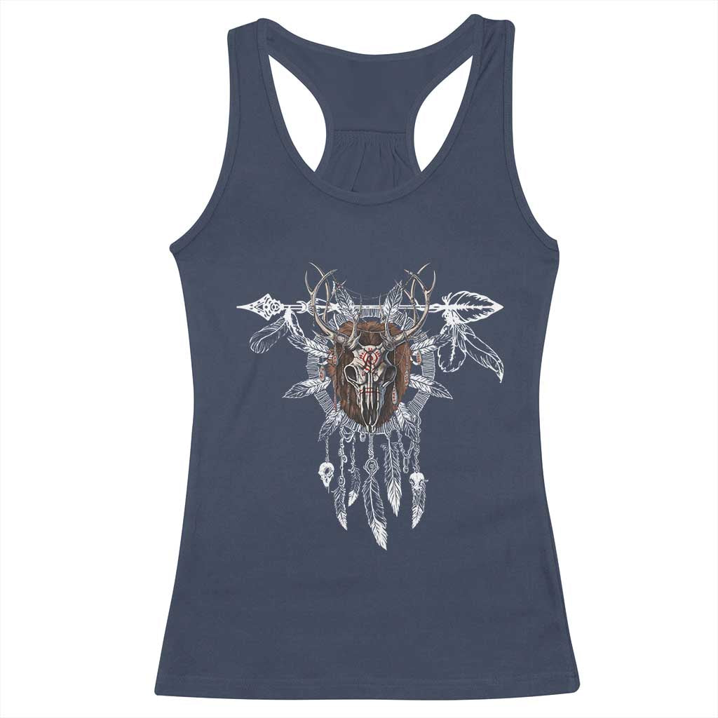 Native American Wendigo Monster Skinwalker Dreamcatcher Racerback Tank Top TS11 Navy Print Your Wear