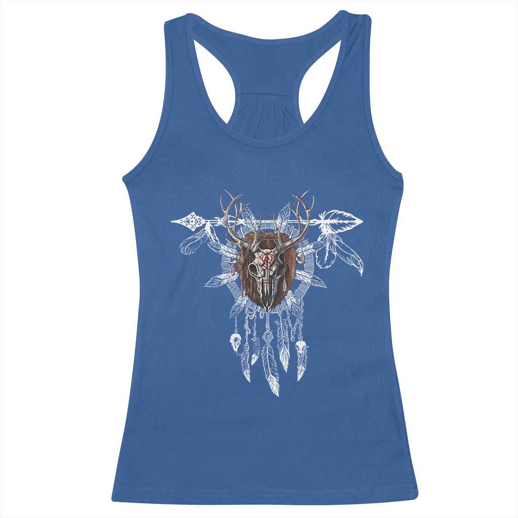 Native American Wendigo Monster Skinwalker Dreamcatcher Racerback Tank Top TS11 Royal Blue Print Your Wear