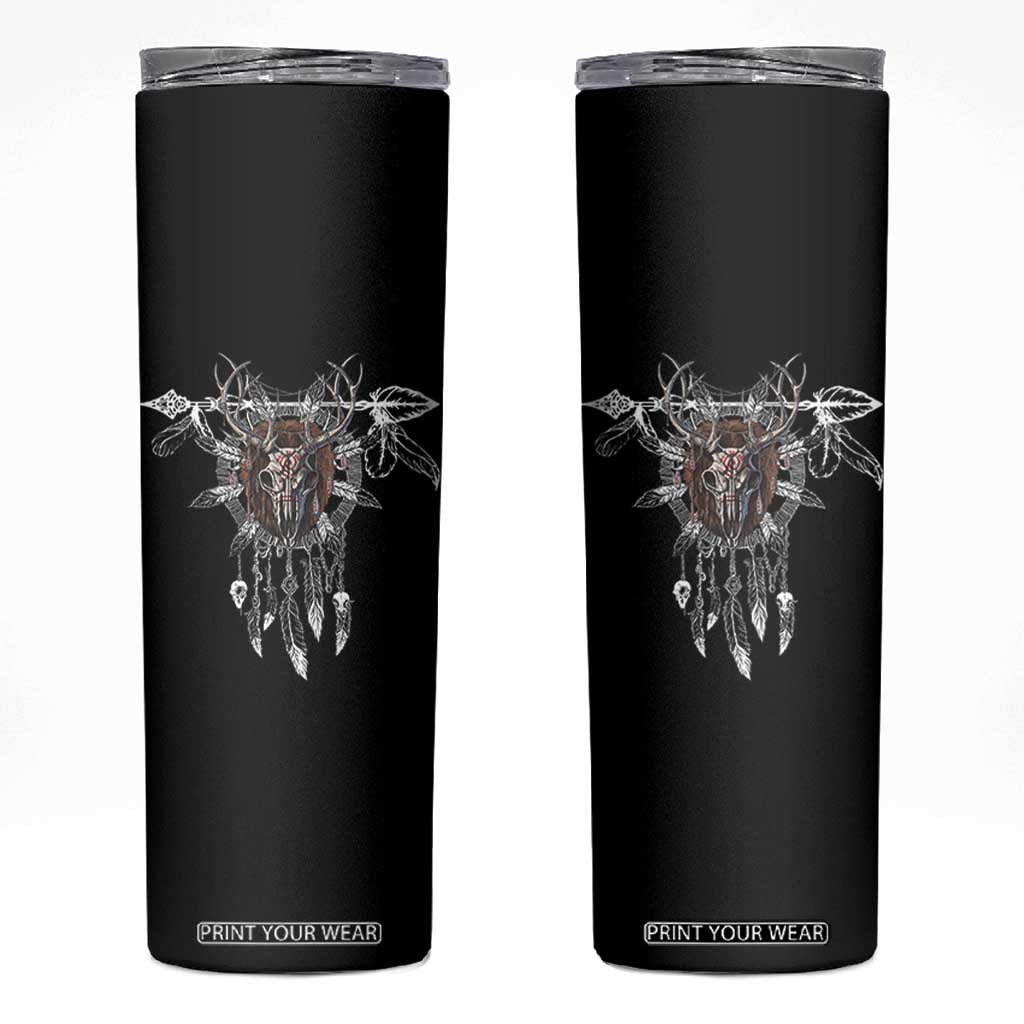 Native American Wendigo Monster Skinwalker Dreamcatcher Skinny Tumbler TS11 Black Print Your Wear