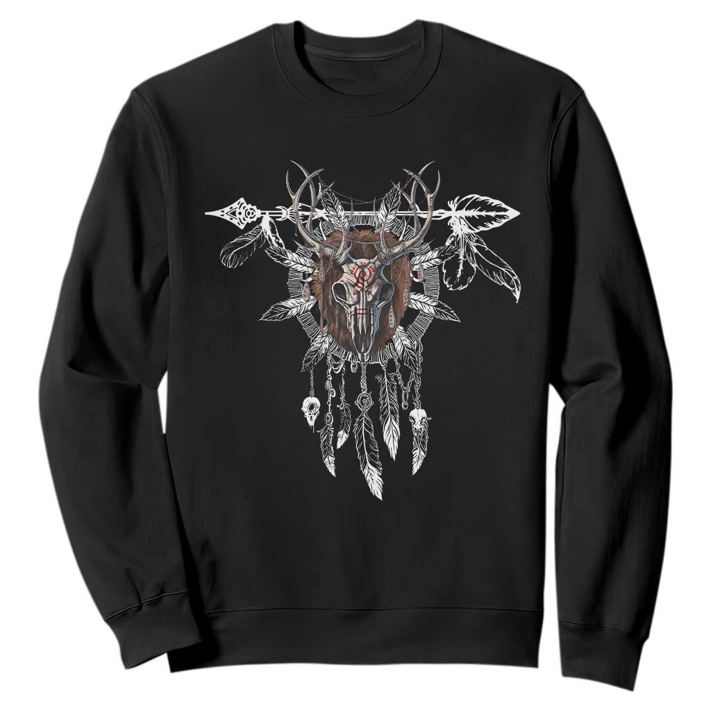 Native American Wendigo Monster Skinwalker Dreamcatcher Sweatshirt TS11 Black Print Your Wear