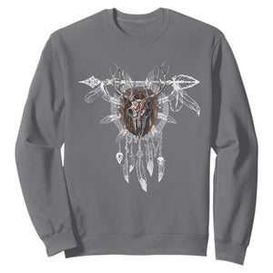 Native American Wendigo Monster Skinwalker Dreamcatcher Sweatshirt TS11 Charcoal Print Your Wear