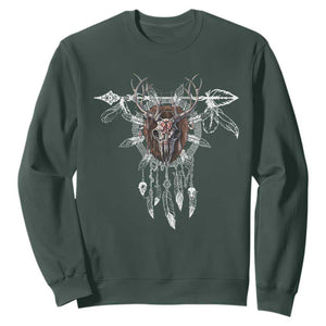 Native American Wendigo Monster Skinwalker Dreamcatcher Sweatshirt TS11 Dark Forest Green Print Your Wear