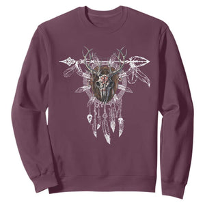 Native American Wendigo Monster Skinwalker Dreamcatcher Sweatshirt TS11 Maroon Print Your Wear