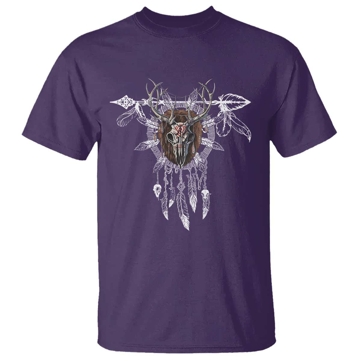 Native American Wendigo Monster Skinwalker Dreamcatcher T Shirt TS11 Purple Print Your Wear