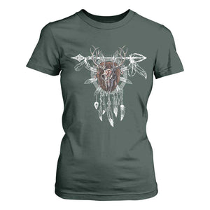 Native American Wendigo Monster Skinwalker Dreamcatcher T Shirt For Women TS11 Dark Forest Green Print Your Wear