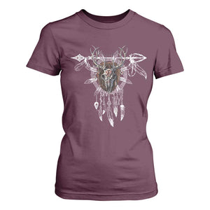 Native American Wendigo Monster Skinwalker Dreamcatcher T Shirt For Women TS11 Maroon Print Your Wear