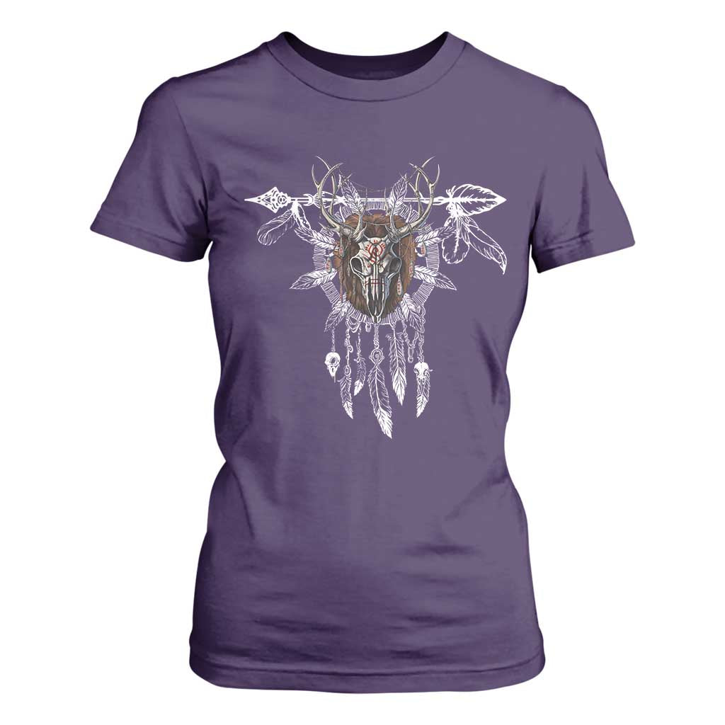 Native American Wendigo Monster Skinwalker Dreamcatcher T Shirt For Women TS11 Purple Print Your Wear