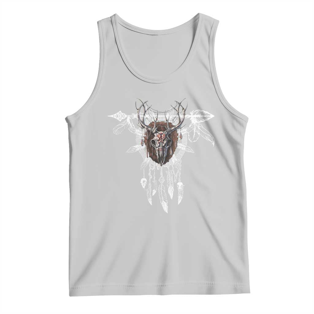 Native American Wendigo Monster Skinwalker Dreamcatcher Tank Top TS11 Ash Print Your Wear