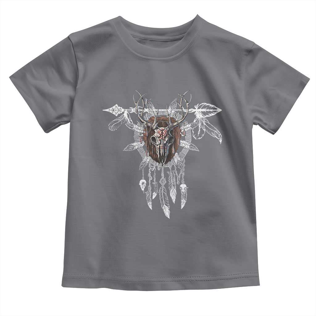 Native American Wendigo Monster Skinwalker Dreamcatcher Toddler T Shirt TS11 Charcoal Print Your Wear