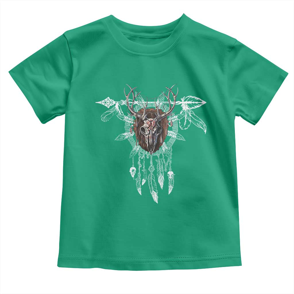 Native American Wendigo Monster Skinwalker Dreamcatcher Toddler T Shirt TS11 Irish Green Print Your Wear