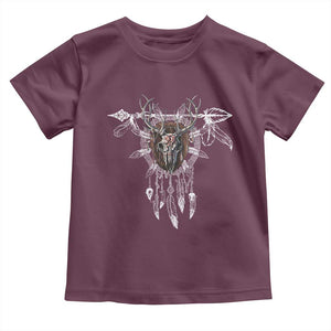 Native American Wendigo Monster Skinwalker Dreamcatcher Toddler T Shirt TS11 Maroon Print Your Wear