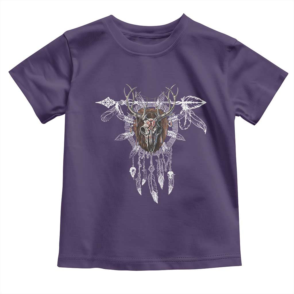 Native American Wendigo Monster Skinwalker Dreamcatcher Toddler T Shirt TS11 Purple Print Your Wear