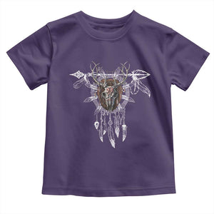 Native American Wendigo Monster Skinwalker Dreamcatcher Toddler T Shirt TS11 Purple Print Your Wear