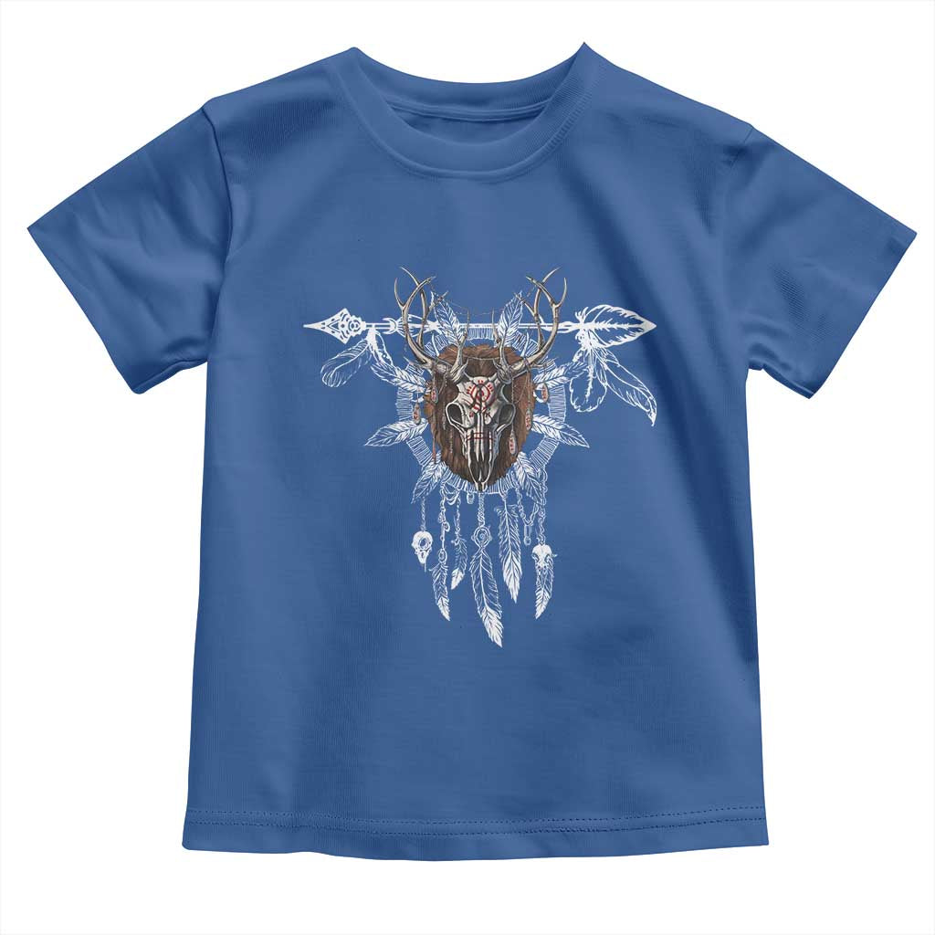 Native American Wendigo Monster Skinwalker Dreamcatcher Toddler T Shirt TS11 Royal Blue Print Your Wear