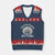 Native Blood Runs Through My Veins V-Neck Knit Sweater Vest Native American War Bonnet - Print Your Wear
