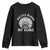 Native Blood Runs Through My Veins Youth Sweatshirt Native American War Bonnet TS11 Black Print Your Wear