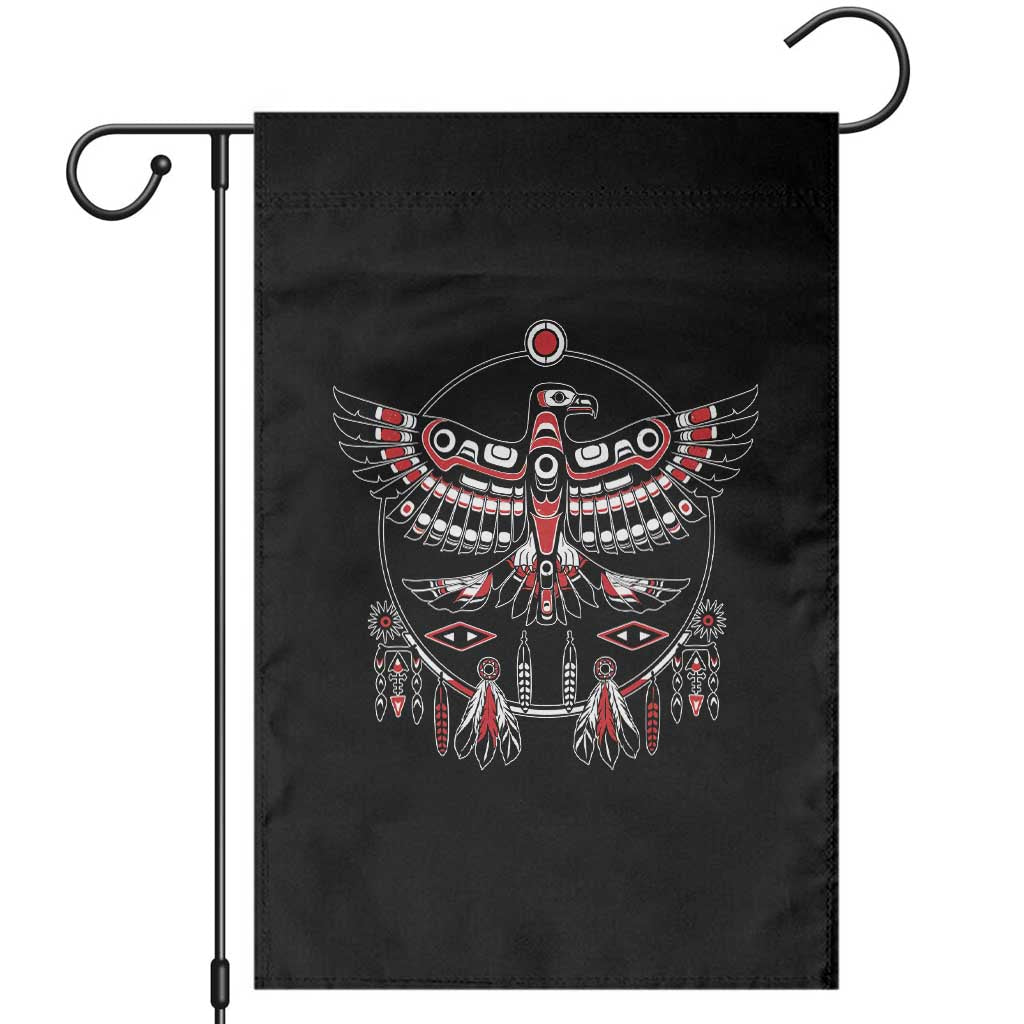 Thunderbird Native American Northwest Coast Art Garden Flag TS11 Black Print Your Wear