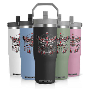 Thunderbird Native American Northwest Coast Art Flip Straw Tumbler TS11 Print Your Wear