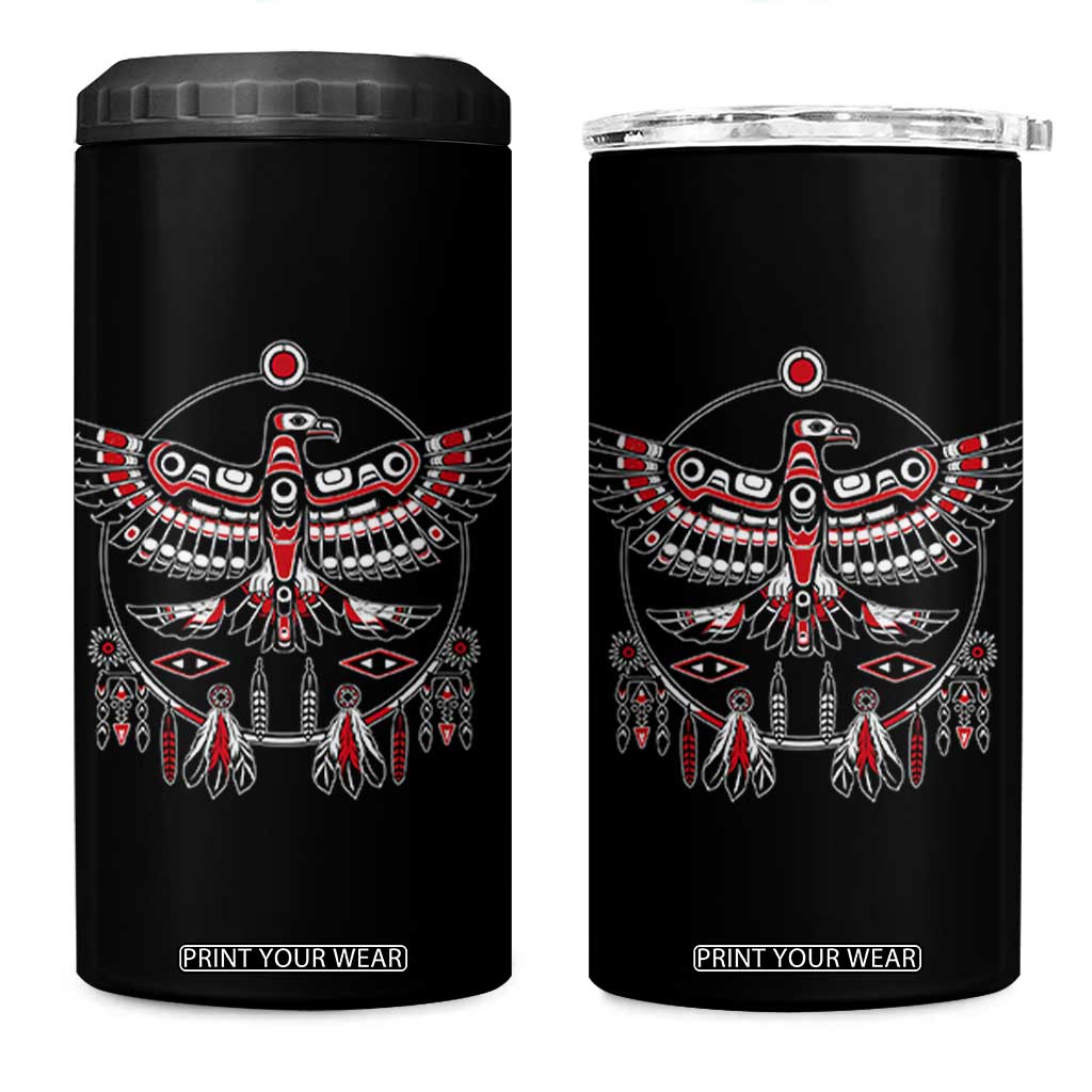 Thunderbird Native American Northwest Coast Art 4 in 1 Can Cooler Tumbler TS11 One Size: 16 oz Black Print Your Wear