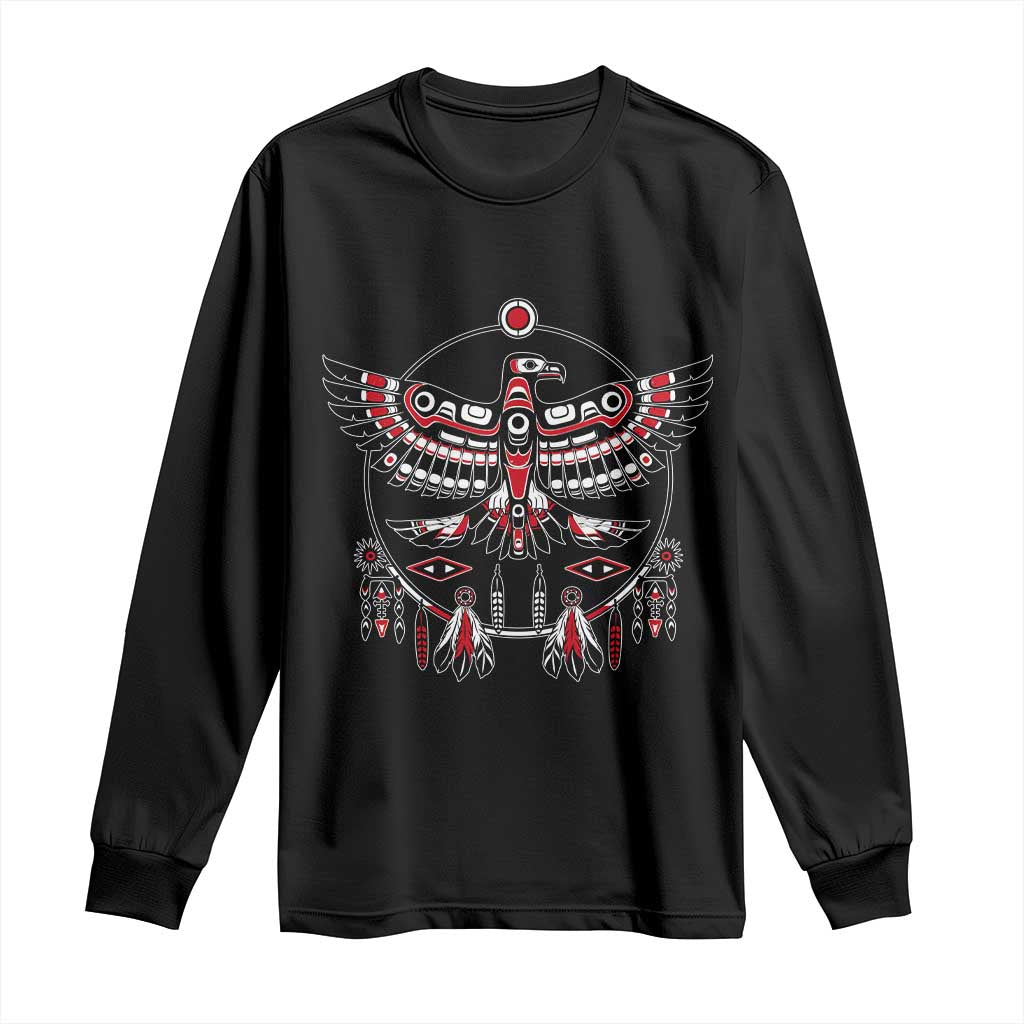 Thunderbird Native American Northwest Coast Art Long Sleeve Shirt TS11 Black Print Your Wear