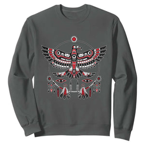 Thunderbird Native American Northwest Coast Art Sweatshirt TS11 Dark Heather Print Your Wear