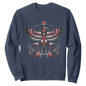 Thunderbird Native American Northwest Coast Art Sweatshirt TS11 Navy Print Your Wear