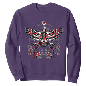 Thunderbird Native American Northwest Coast Art Sweatshirt TS11 Purple Print Your Wear
