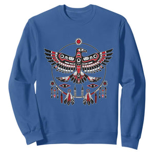 Thunderbird Native American Northwest Coast Art Sweatshirt TS11 Royal Blue Print Your Wear