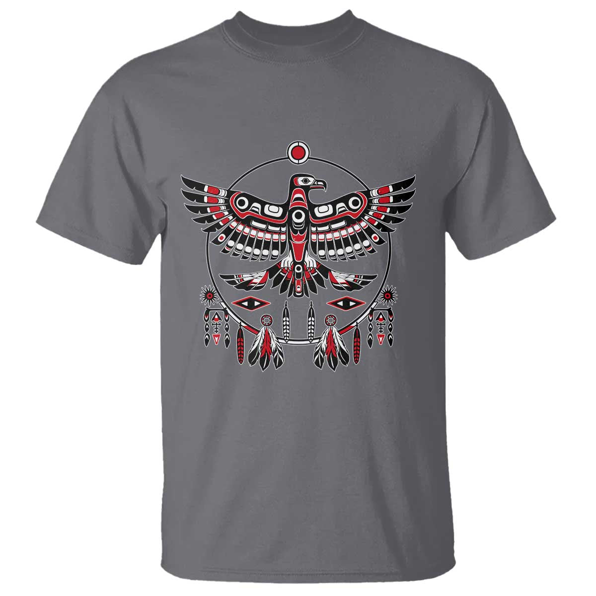 Thunderbird Native American Northwest Coast Art T Shirt TS11 Charcoal Print Your Wear