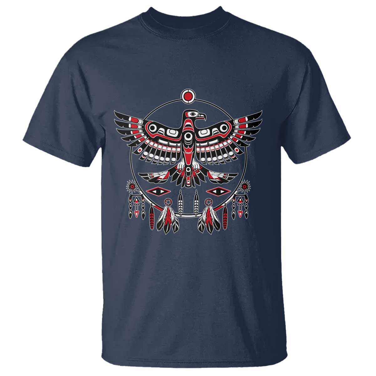 Thunderbird Native American Northwest Coast Art T Shirt TS11 Navy Print Your Wear