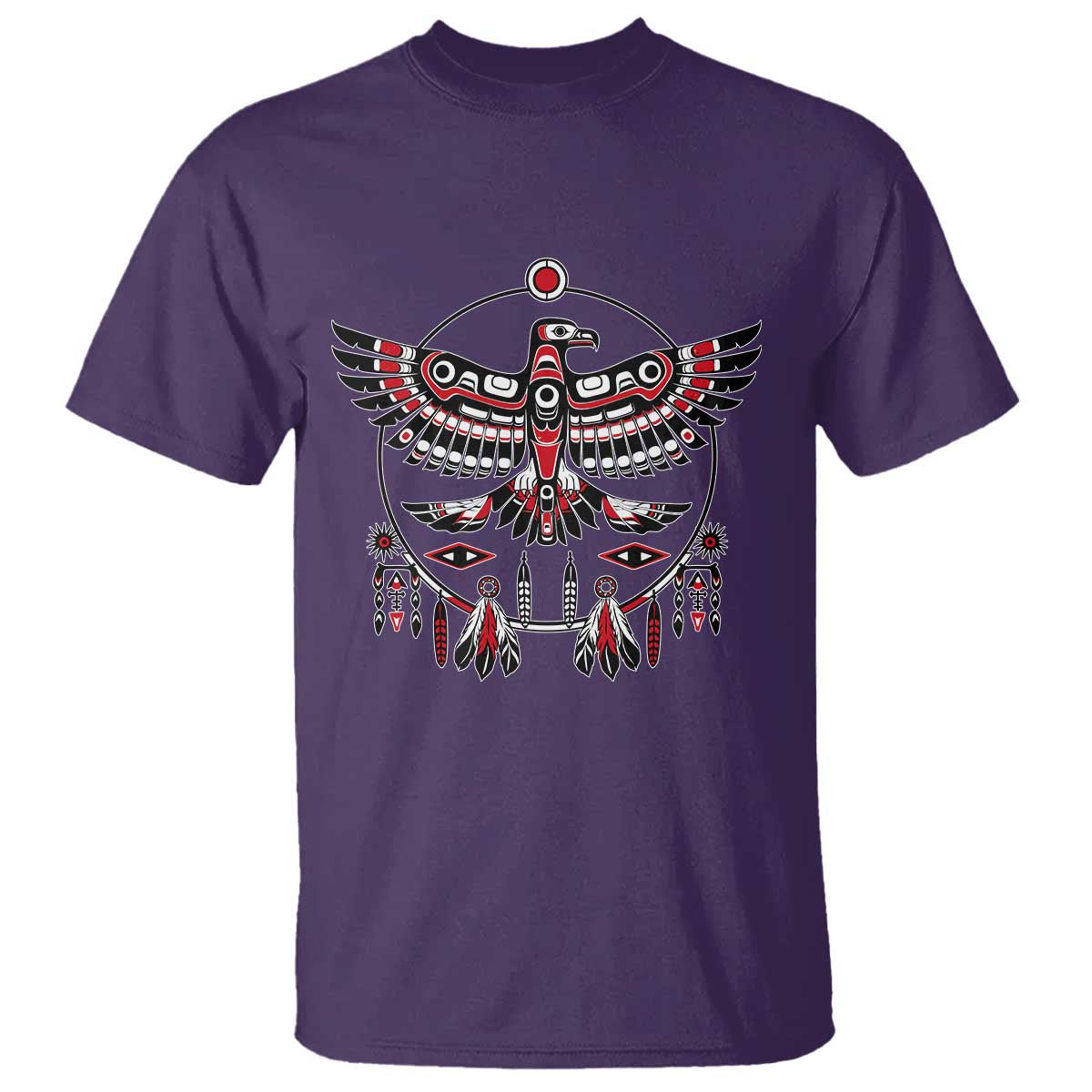 Thunderbird Native American Northwest Coast Art T Shirt TS11 Purple Print Your Wear