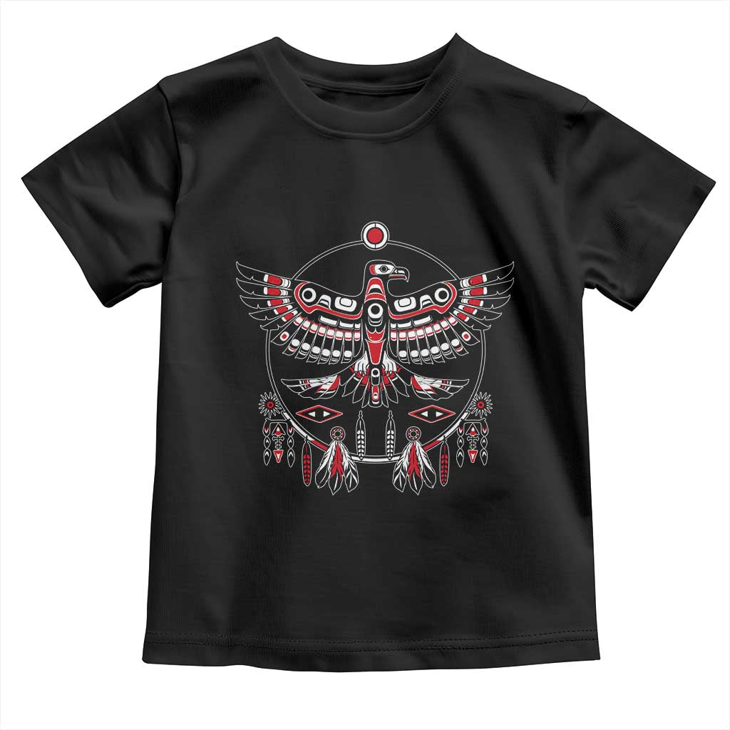 Thunderbird Native American Northwest Coast Art Toddler T Shirt TS11 Black Print Your Wear