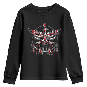 Thunderbird Native American Northwest Coast Art Youth Sweatshirt TS11 Black Print Your Wear