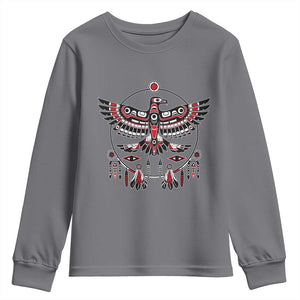 Thunderbird Native American Northwest Coast Art Youth Sweatshirt TS11 Charcoal Print Your Wear
