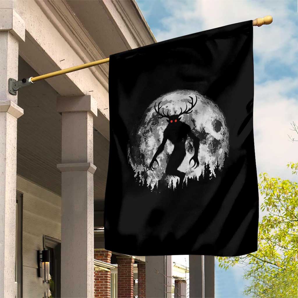 Wendigo Monster Garden Flag Skinwalker Night Stroll Cryptid Full Moon TS11 Print Your Wear