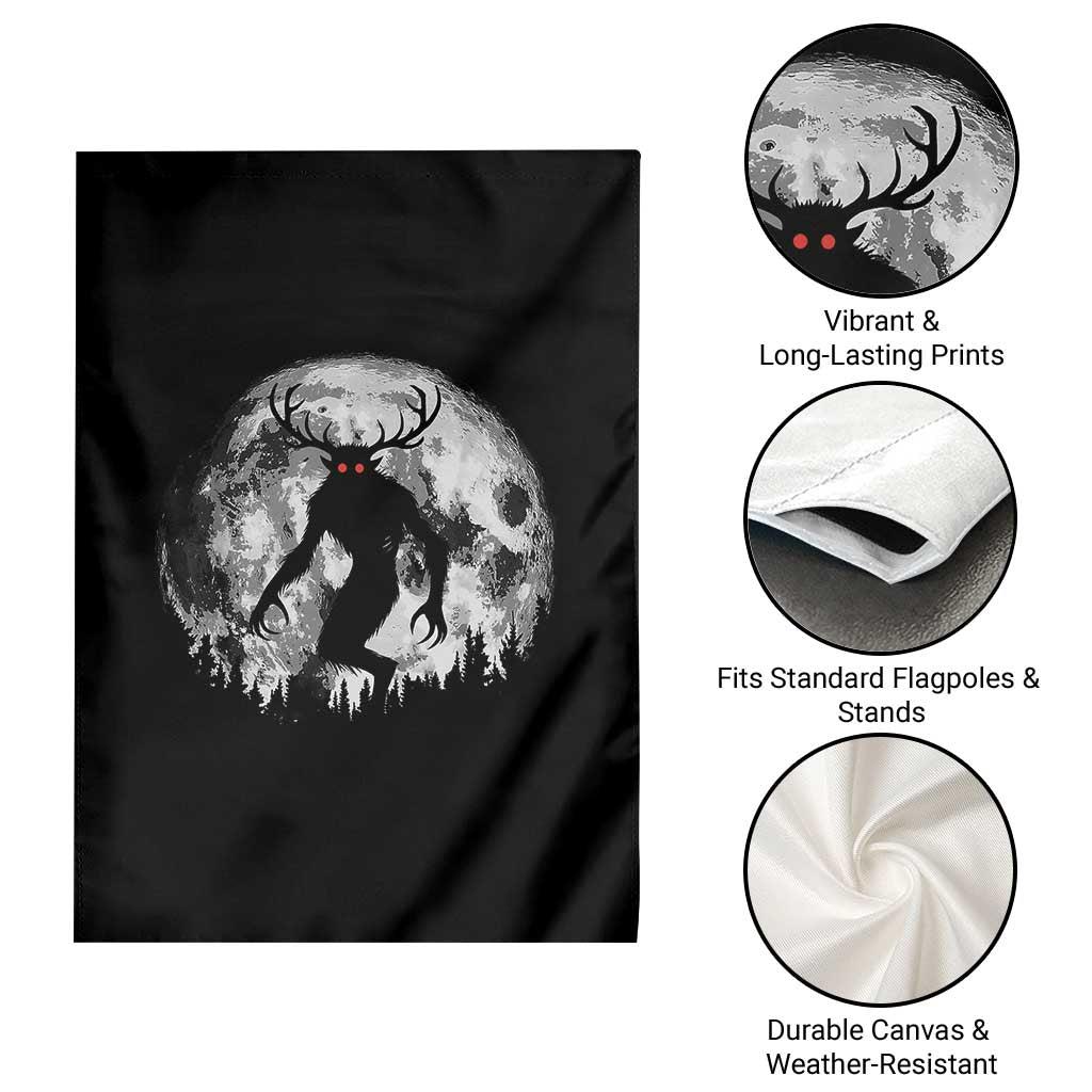 Wendigo Monster Garden Flag Skinwalker Night Stroll Cryptid Full Moon TS11 Print Your Wear
