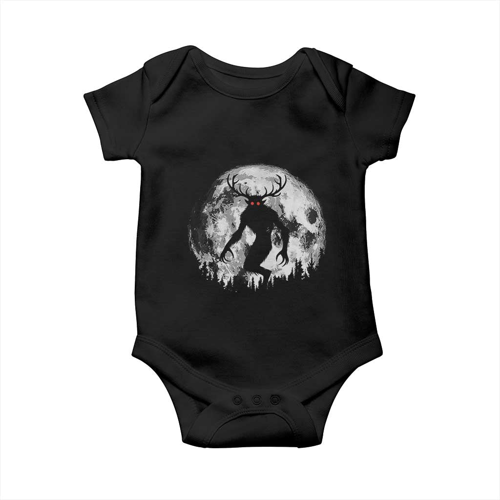 Wendigo Monster Baby Onesie Skinwalker Night Stroll Cryptid Full Moon TS11 Black Print Your Wear