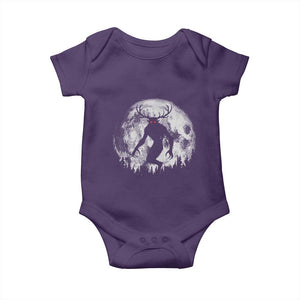 Wendigo Monster Baby Onesie Skinwalker Night Stroll Cryptid Full Moon TS11 Purple Print Your Wear