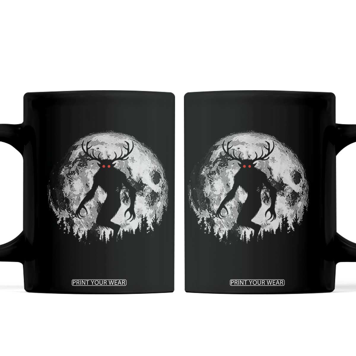 Wendigo Monster Coffee Mug Skinwalker Night Stroll Cryptid Full Moon TS11 Black Print Your Wear