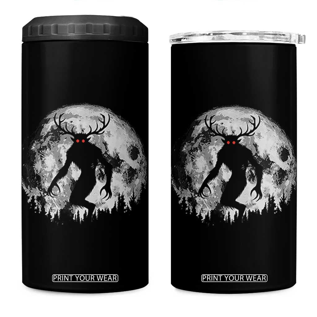 Wendigo Monster 4 in 1 Can Cooler Tumbler Skinwalker Night Stroll Cryptid Full Moon TS11 One Size: 16 oz Black Print Your Wear