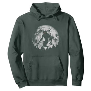 Wendigo Monster Hoodie Skinwalker Night Stroll Cryptid Full Moon TS11 Dark Forest Green Print Your Wear