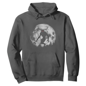 Wendigo Monster Hoodie Skinwalker Night Stroll Cryptid Full Moon TS11 Dark Heather Print Your Wear