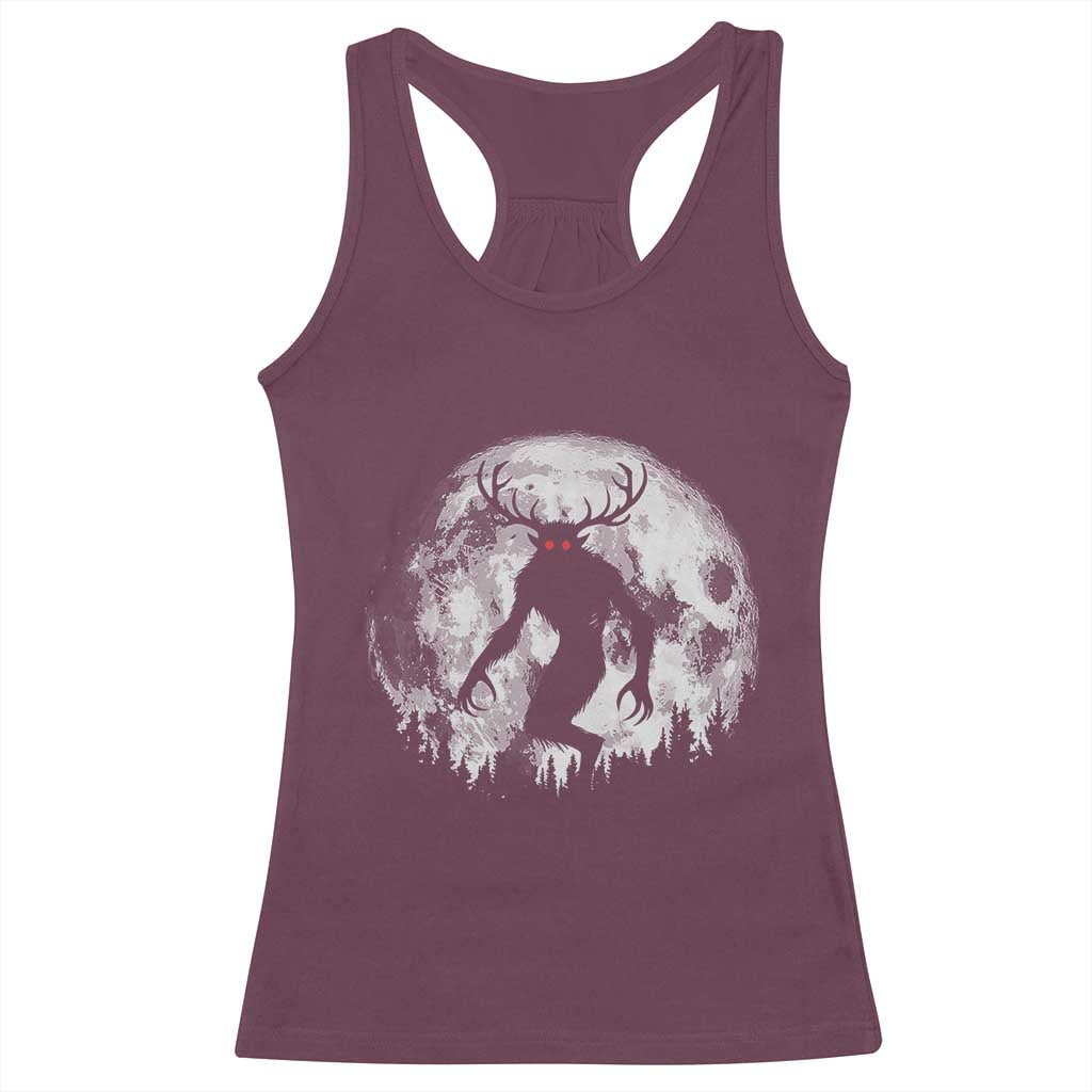 Wendigo Monster Racerback Tank Top Skinwalker Night Stroll Cryptid Full Moon TS11 Maroon Print Your Wear