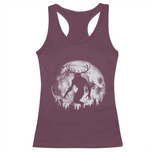 Wendigo Monster Racerback Tank Top Skinwalker Night Stroll Cryptid Full Moon TS11 Maroon Print Your Wear