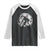 Wendigo Monster Raglan Shirt Skinwalker Night Stroll Cryptid Full Moon TS11 Black White Print Your Wear