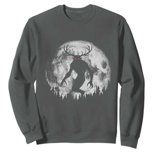 Wendigo Monster Sweatshirt Skinwalker Night Stroll Cryptid Full Moon TS11 Dark Heather Print Your Wear