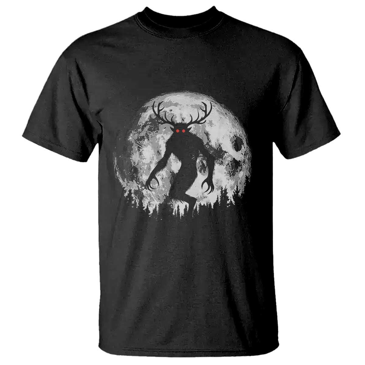Wendigo Monster T Shirt Skinwalker Night Stroll Cryptid Full Moon TS11 Black Print Your Wear
