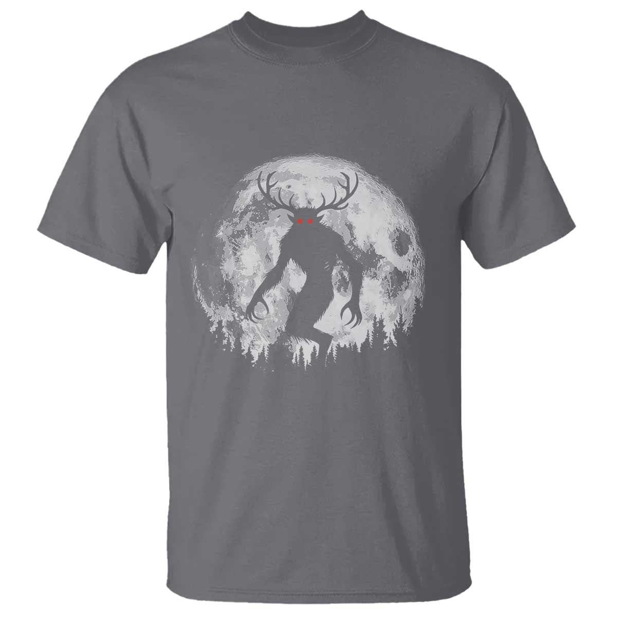 Wendigo Monster T Shirt Skinwalker Night Stroll Cryptid Full Moon TS11 Charcoal Print Your Wear