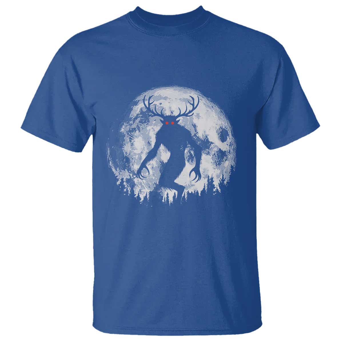 Wendigo Monster T Shirt Skinwalker Night Stroll Cryptid Full Moon TS11 Royal Blue Print Your Wear